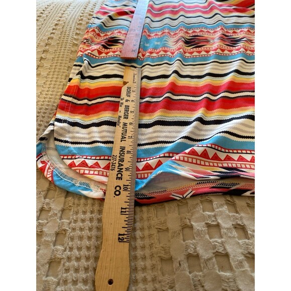 Maxi Dress Southwestern Spaghetti Strap Aztec Size Small T Shirt Fabric  Pockets - Picture 8 of 8